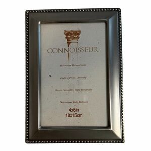 Silver Decorative tabletop Photo Frame for 4”x6” Picture